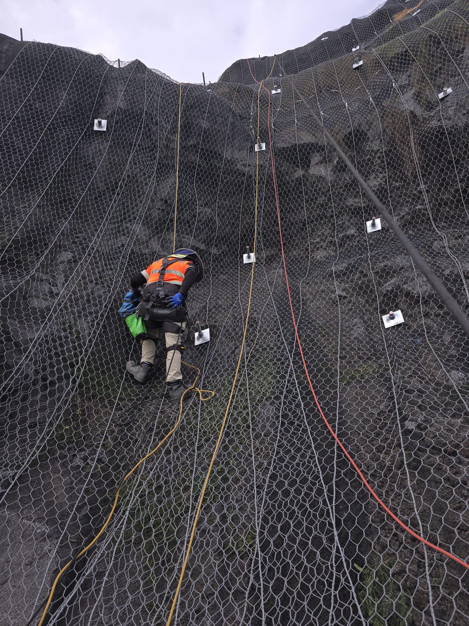 Large-scale civil geotechnical construction site