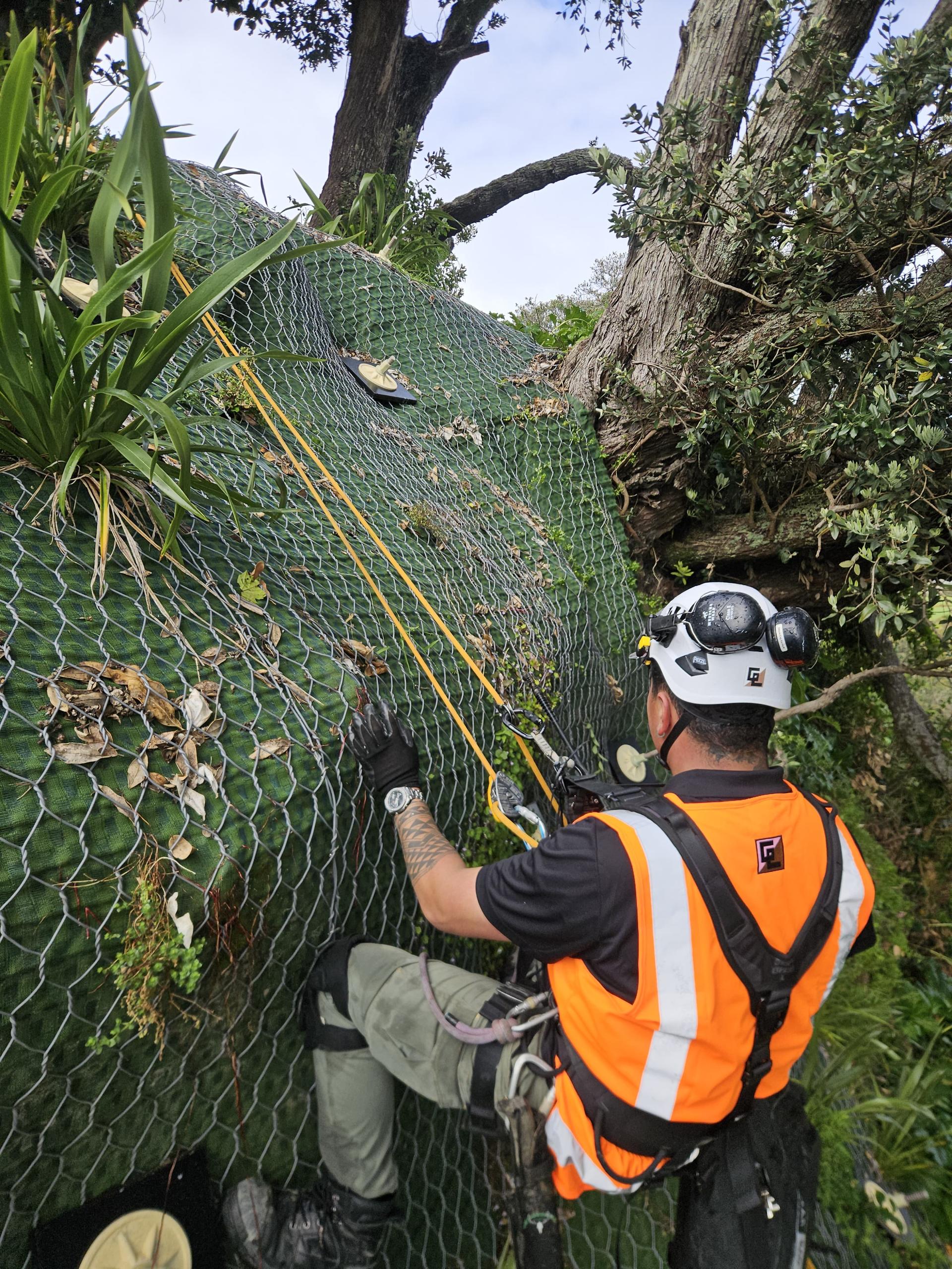 Large-scale slope stabilisation earthworks on a New Zealand hillside